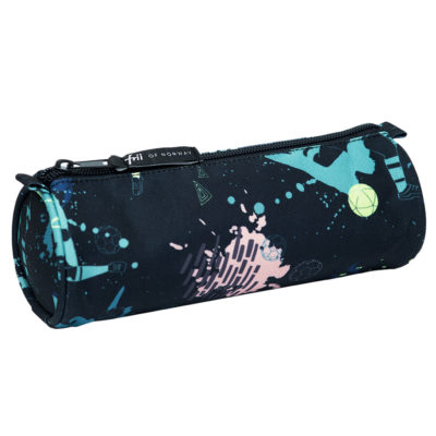 Round Pencil Case – Football