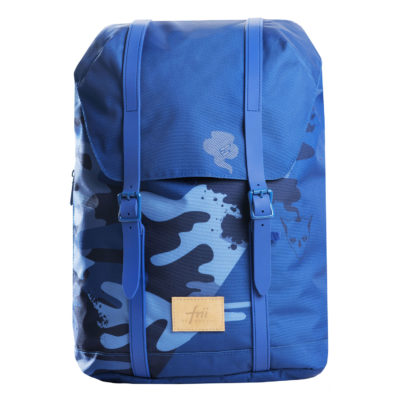Skolesekk foran - Camo Blue - Frii of Norway
